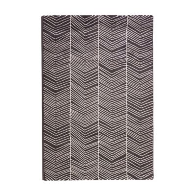 Tapis Arty anthracite 100 x 150 cm Castorama