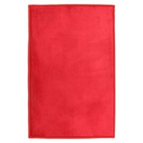 Tapis aspect velours extra-doux rouge 60x90