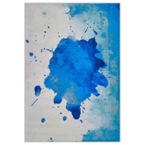 Tapis avec tache encre bleu 160 x 230 cm ODALAR