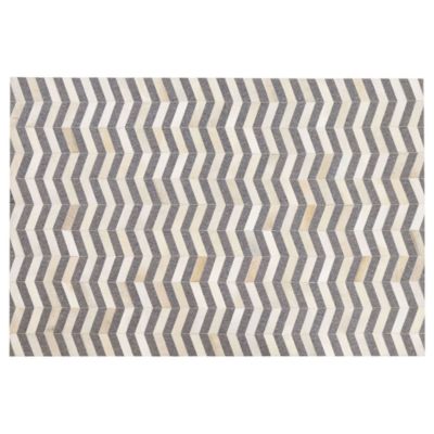 Tapis BAGGOZE Gris foncé 160 x 230 cm Cuir