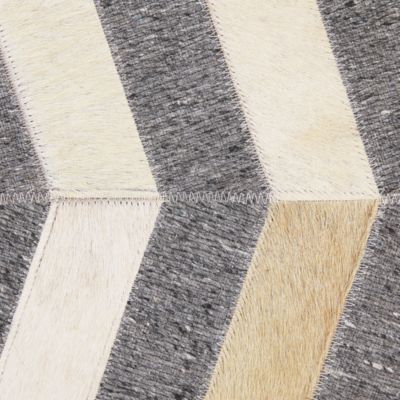 Tapis BAGGOZE Gris foncé 160 x 230 cm Cuir