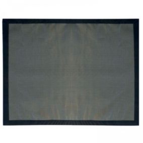 Tapis barbecue et plancha en pvc noir 120 x 100 cm  Oviala