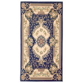 Tapis baroque bleu marine 80 x 150 cm GAZIANTEP