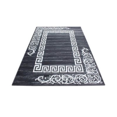 Tapis baroque pour salon en polypropylène Aftas 150x80 CM - Gris