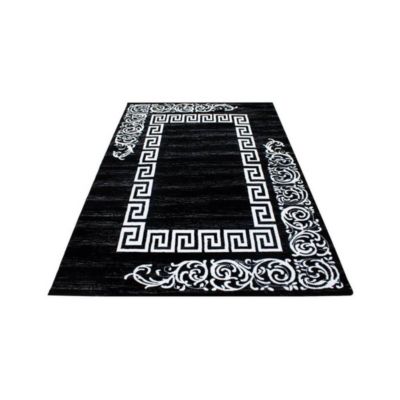 Tapis baroque pour salon en polypropylène Aftas 150x80 CM - Noir