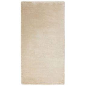 Tapis beige en viscose 80 x 150 cm GESI II