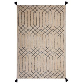 Tapis beige et noir 140 x 200 cm MALTEPE