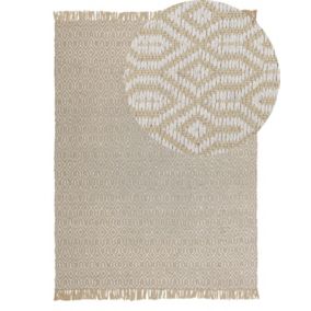 Tapis beige à motif géométrique 140 x 200 cm POZANTI