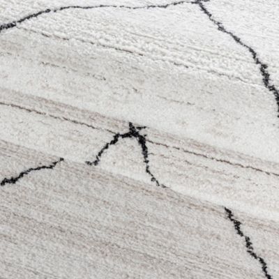 Tapis berbère tissé motifs ethno-chic NAXTAZ 8, écru, gris