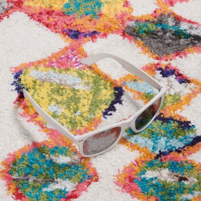 Tapis berbère tissé motifs tribaux BERBAL A, multicolore