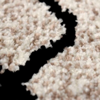 Tapis berbère tissé motifs tribaux MABAL, beige