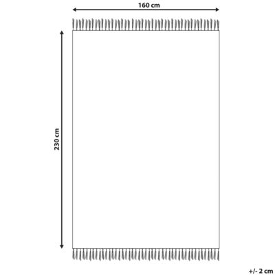 Tapis BESNI Gris 160 x 230 cm Coton