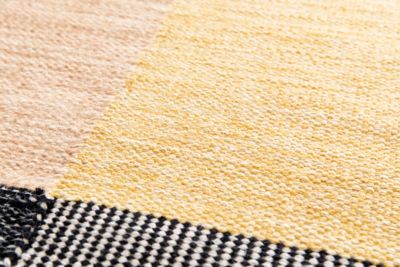 Tapis bi-fabric jaune GoodHome L.230 x l.160 cm