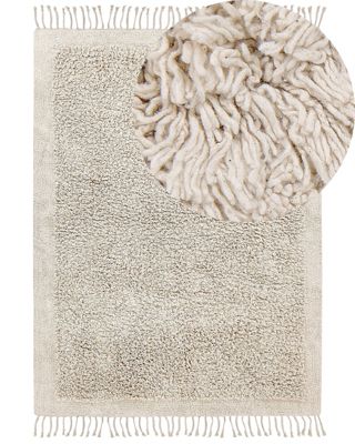 Tapis BITLIS Beige clair 140 x 200 cm Coton