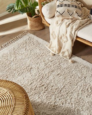 Tapis BITLIS Beige clair 140 x 200 cm Coton