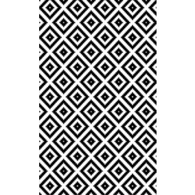 Tapis Black&White Carreaux, Dimension: 80x150