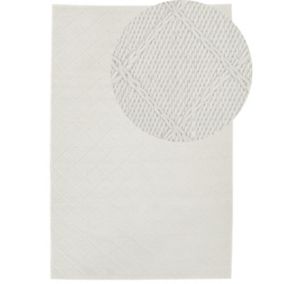 Tapis blanc en laine 160 x 230 cm ELLEK