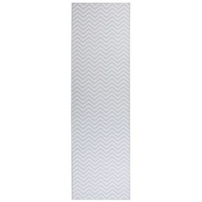 Tapis blanc et gris 60 x 200 cm SAIKHEDA