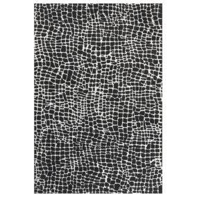 Tapis blanc et noir 200 x 300 cm PUNGE