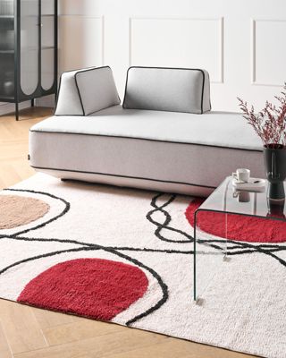 Tapis BOLAT Beige 160 x 230 cm Coton