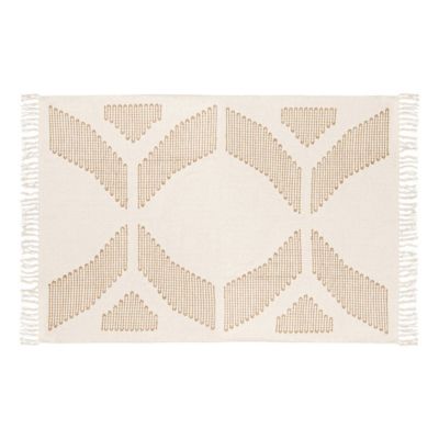 Tapis broderie Inuit dreams blanc 120x170cm - Atmosphera