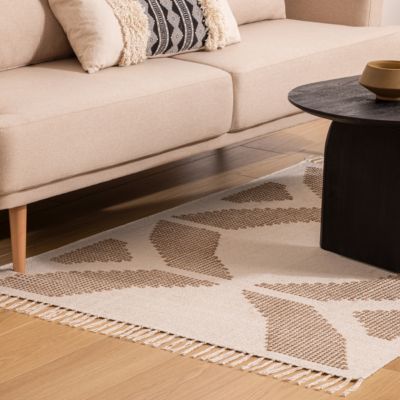 Tapis broderie Inuit dreams blanc 120x170cm - Atmosphera