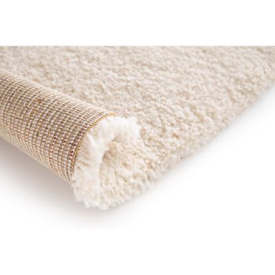 Tapis broussailleux Manzo GoodHome blanc cassé L.170 x L.120 cm