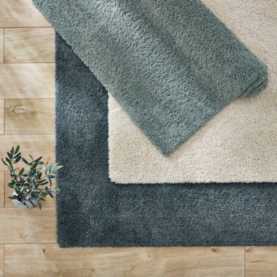 Tapis broussailleux Manzo GoodHome blanc cassé L.170 x L.120 cm