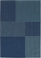Tapis Burbridge GoodHome bleu foncé L.230 x L.160 cm