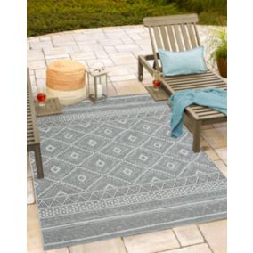 Tapis Calgary intérieur extérieur, Gris, 80 x 150 cm