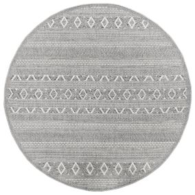 Tapis Calgary intérieur extérieur moderne, Gris, 120 x 120 cm