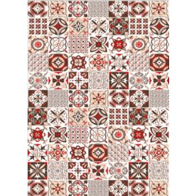 Tapis Carreaux Piment, Dimension: 50x80