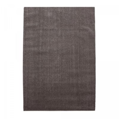 tapis chambre 120x170 tissé marron rectangle motif uni SOULA