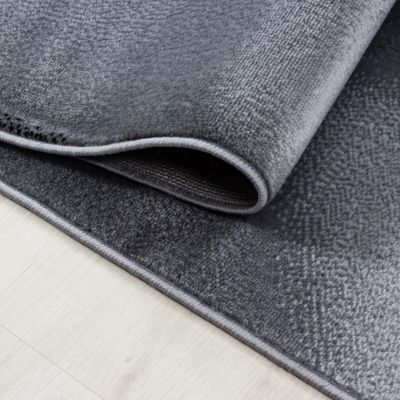 tapis chambre 160x230 tissé gris et noir rectangle motif géométrique SUPUR