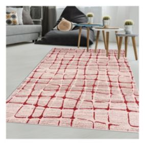 tapis chambre 80x150 tissé beige rectangle motif géométrique AF1 SOFIA