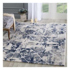 tapis chambre 80x150 tissé crème rectangle motif géométrique DUSTY