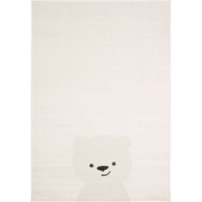 Tapis chambre d'enfant - Petit ourson - Crème - 120 x 170 cm