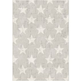 Tapis chambre d'enfant - Star Vintage - Gris clair - 160 x 230 cm