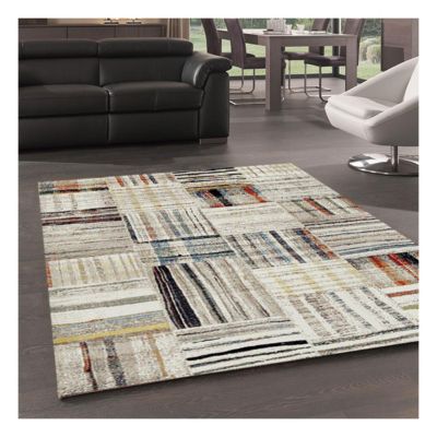 Tapis chambre tissé motif berbère MO 83, beige