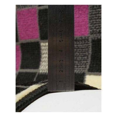 Tapis Chambre tissé motif géométrique LYN1 PIXELY, fuchsia