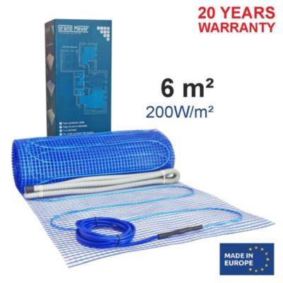 Tapis chauffant 6 m², 200 W/m², 1200 W, Grand Meyer