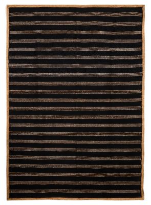 Tapis Chindi en jute rayés noir et beige L.230 x l.160cm Deco&co