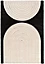 Tapis Chios Ovale noir et blanc L.230 x L.160 cm