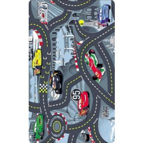 Tapis Circuit Gris, Dimension: 80x150