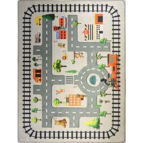 Tapis CIRCUIT ZOO Gris, Dimension: 120x160