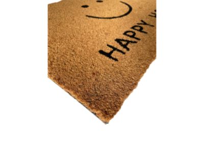 Tapis coco imprimé happy smile L.60 x l.40cm