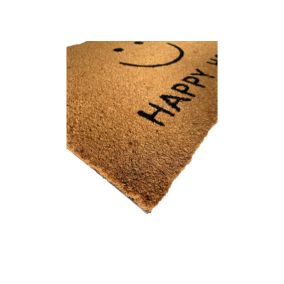 Tapis coco imprimé happy smile L.60 x l.40cm