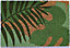 Tapis coco imprimé jungle green L.60 x l.40cm