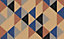 Tapis Coco triangle multi-couleur L.60 x l.40cm