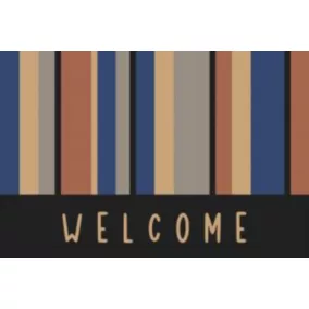 Tapis Coco welcome rayures multi-couleur L.75 x l.45cm